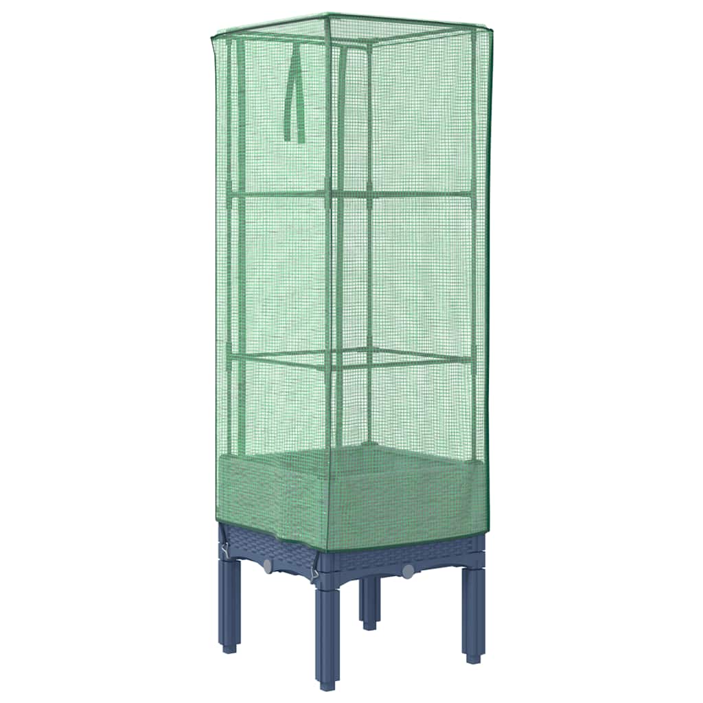 Повдигнато легло с оранжерия калъф, ратанов вид, 40x40x140 см - VL4015832 - Thumbnail 6