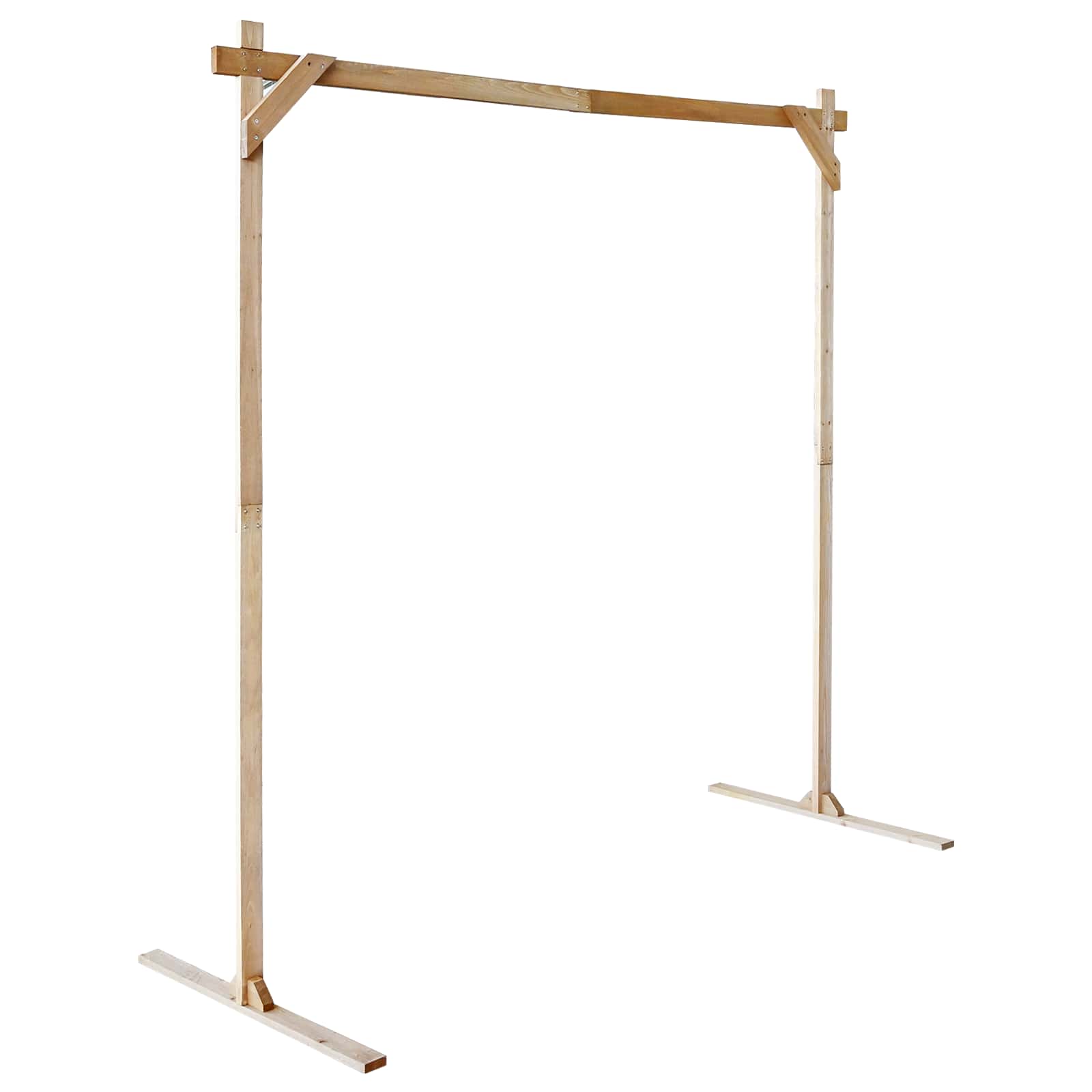 Сватбена арка Светло кафяво 225 x 95 x 226 см Солиден бор - VL42019394 - Thumbnail 5