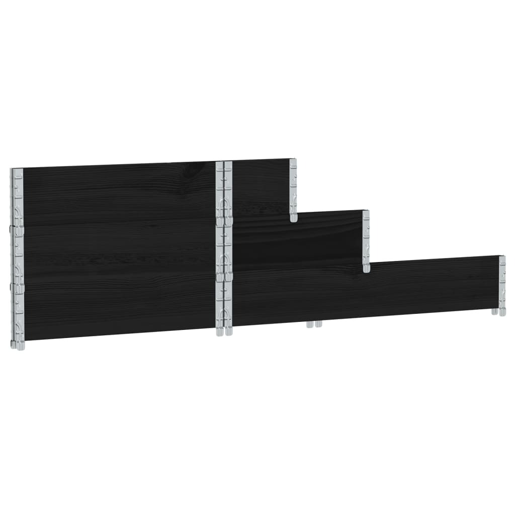 3-степенна повдигната леха, черна, 120x80 см, бор масив - VL4010310 - Thumbnail 6