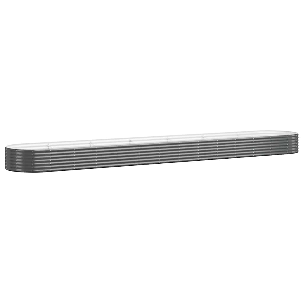 Градинска повдигната леха поцинкована стомана антрацит - VL319016 - Thumbnail 2