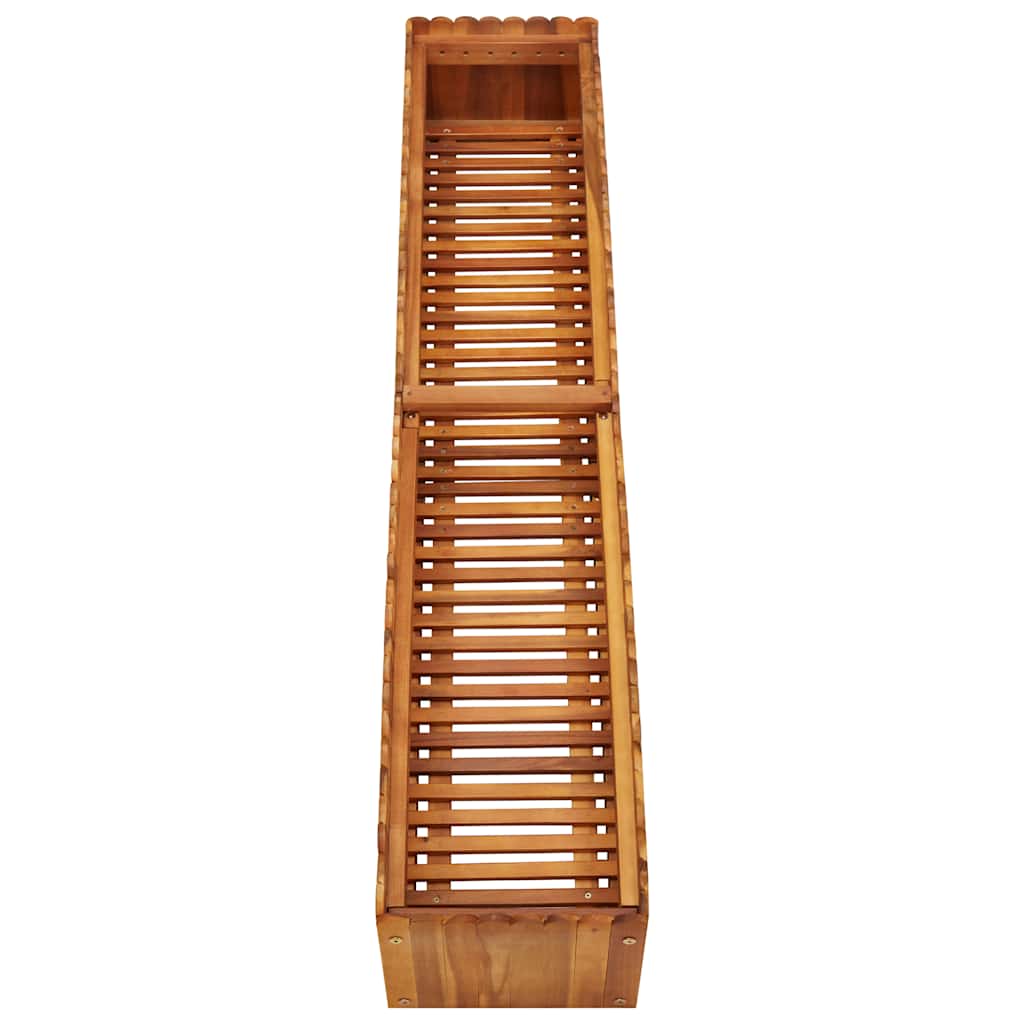 Градинска повдигната леха, 150x30x25 см, акациево дърво масив - VL45919 - Image 4