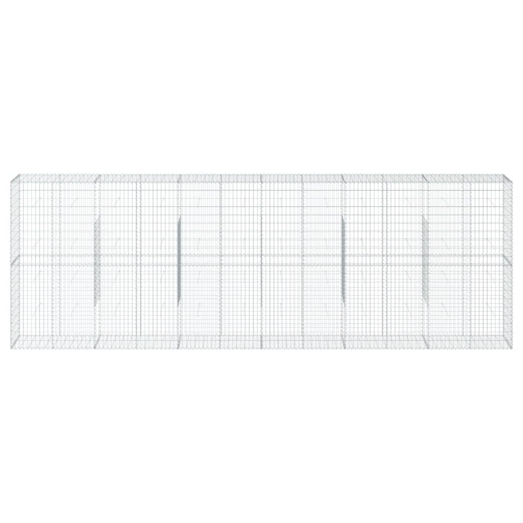 Габионна кошница с покритие, 600x50x200 см, поцинковано желязо - VL3295171 - Thumbnail 3