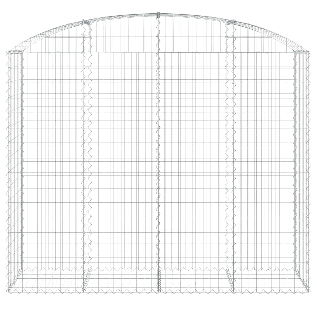 Дъговидна габионна кошница 200x50x160/180 см поцинковано желязо - VL153478 - Thumbnail 3