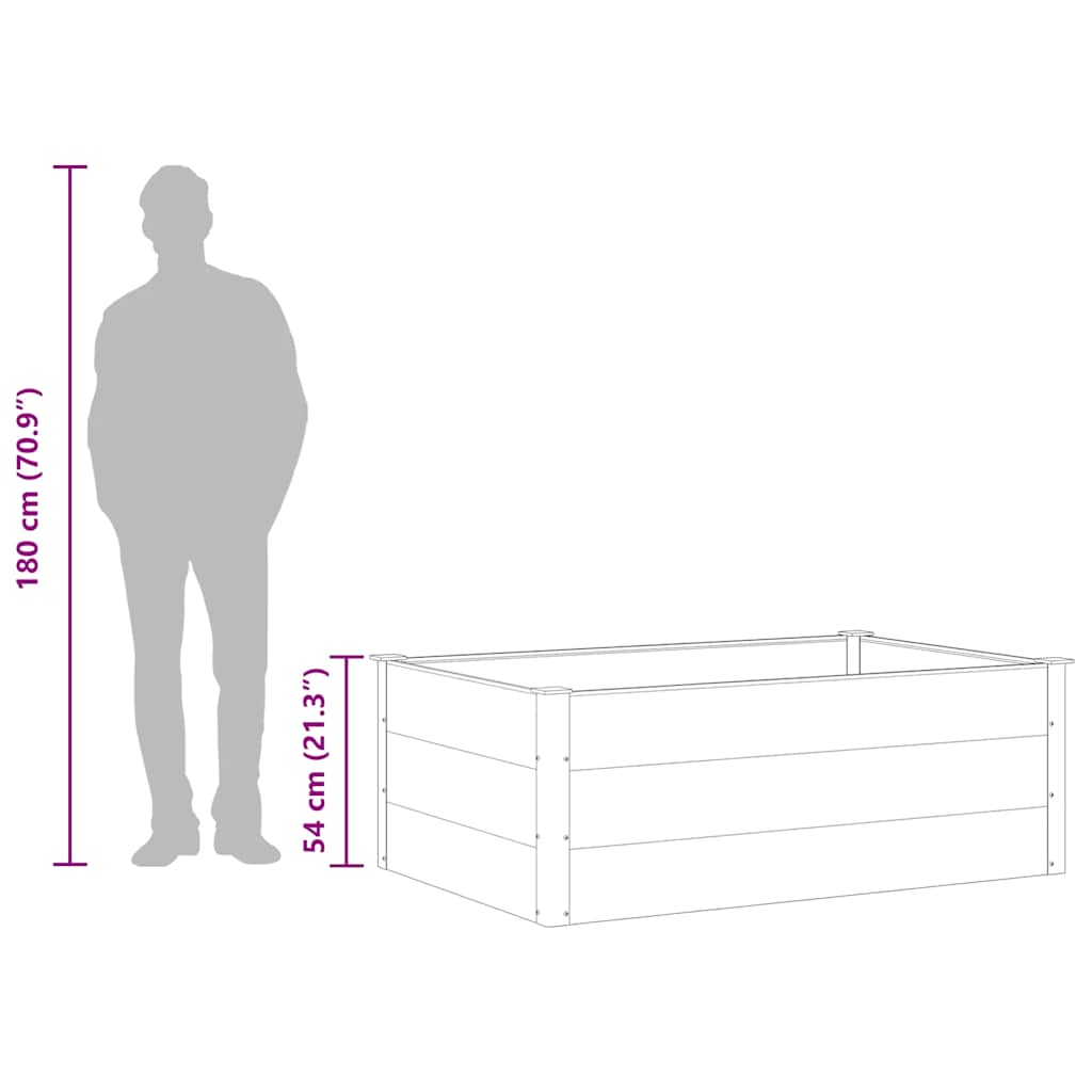 Градинска повдигната леха, WPC, 150x100x54 см, сива - VL43609 - Thumbnail 8