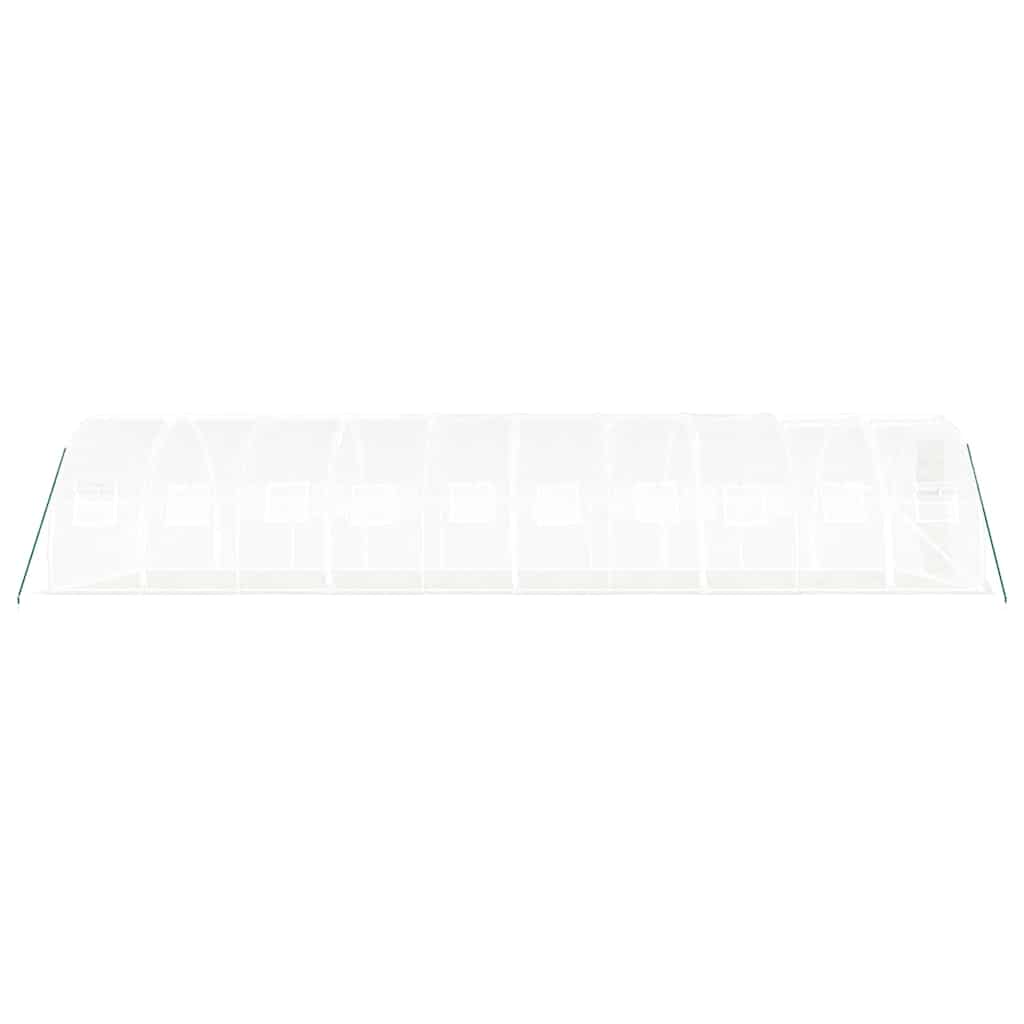 Оранжерия със стоманена рамка бяла 30 м² 10x3x2 м - Thumbnail 5