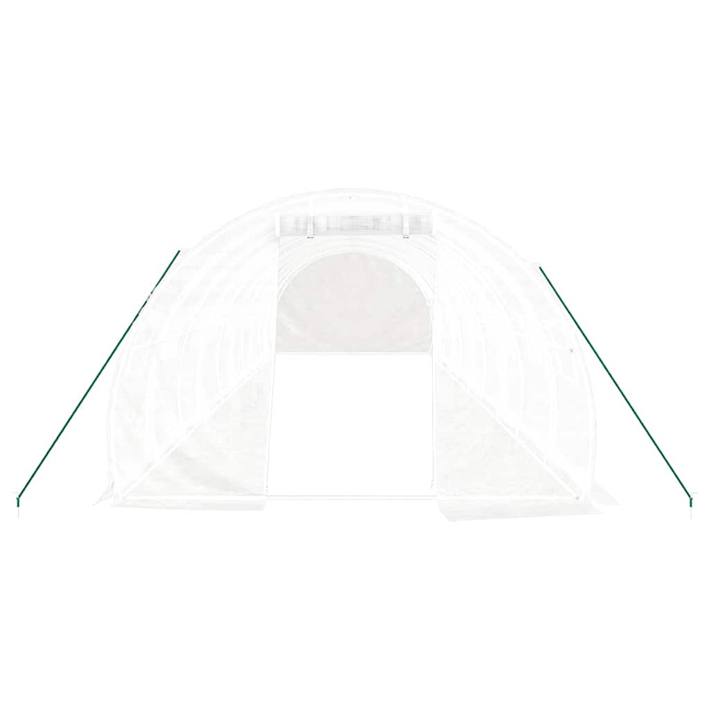 Оранжерия със стоманена рамка бяла 30 м² 10x3x2 м - Thumbnail 4