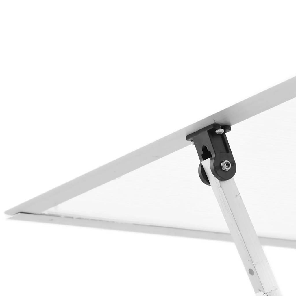 Оранжерия с основа рамка сребрист 169x114x202 см алуминий - Thumbnail 8