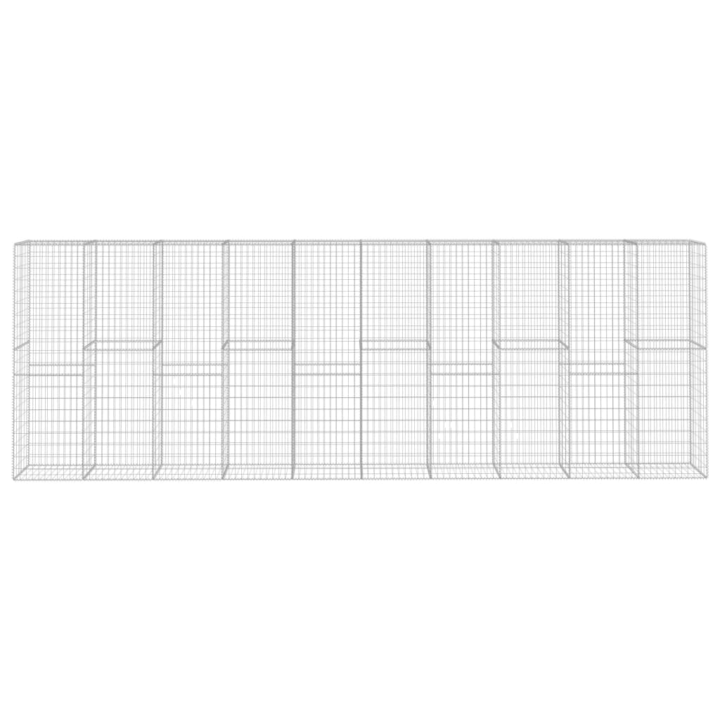 Габионна стена с капак, поцинкована стомана, 600x50x200 см - VL145089 - Thumbnail 3