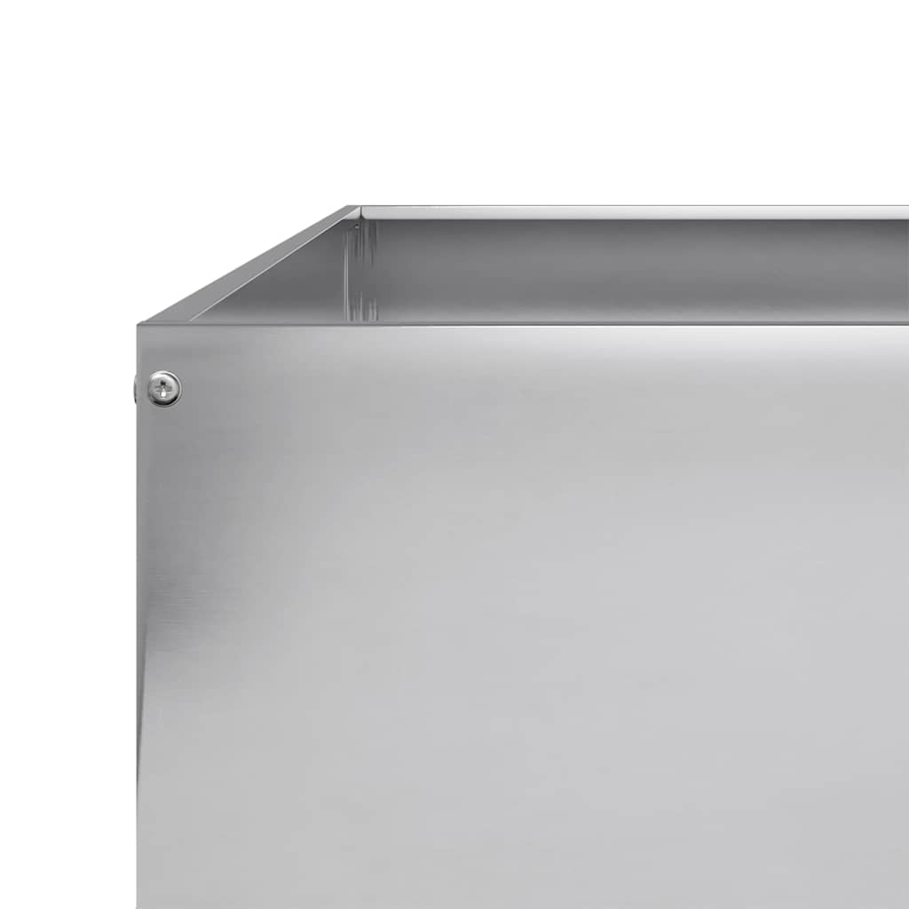 Градинска повдигната леха 100x100x33,5 см поцинкована стомана - VL851029 - Image 7