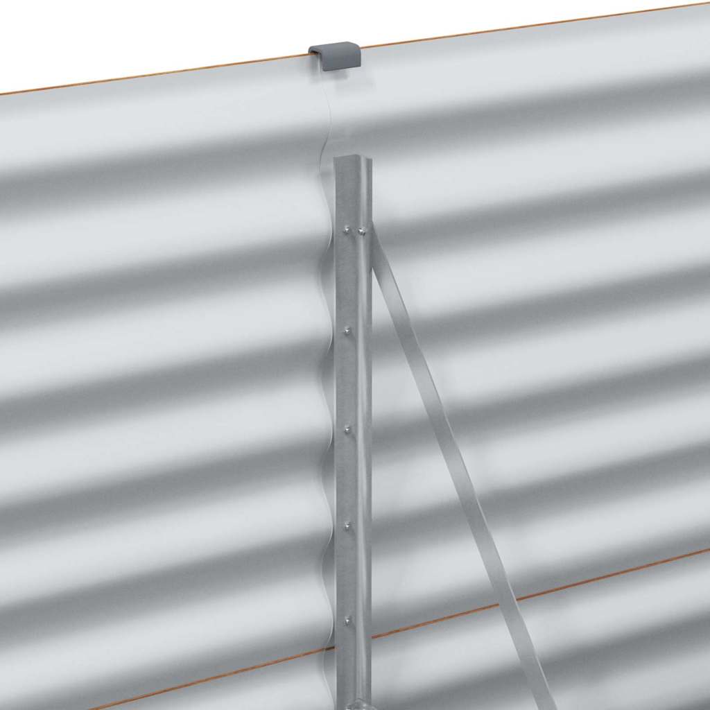 Градинска повдигната леха 98 x 50 x 68 см Галванизирана стомана - VL42017352 - Thumbnail 10