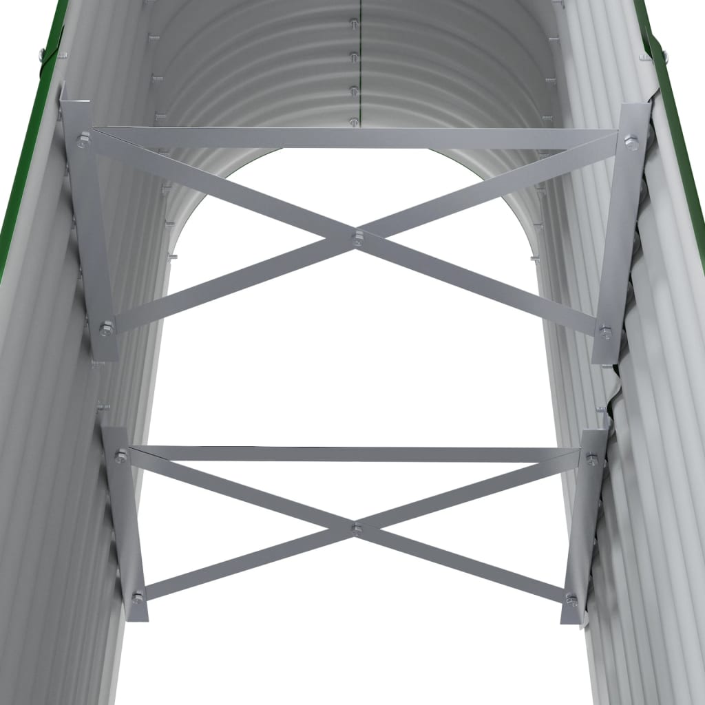 Градинска повдигната леха поцинкована стомана зелена - VL318888 - Image 5