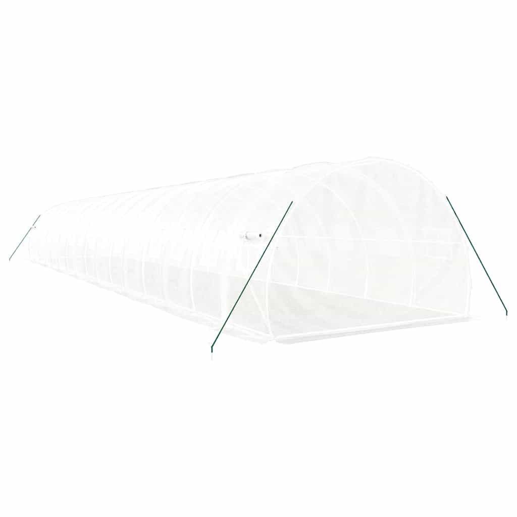 Оранжерия със стоманена рамка бяла 48 м² 16x3x2 м - Thumbnail 6