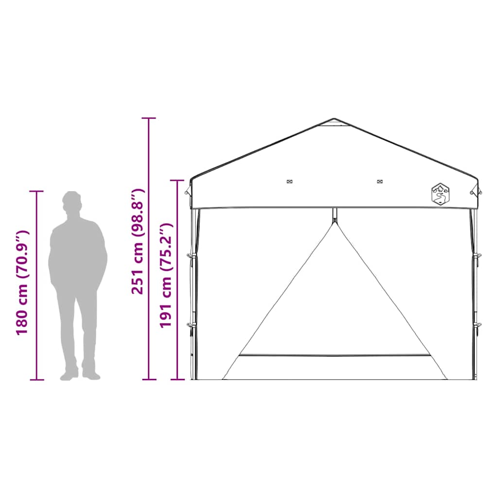 Шатър Синьо 290 x 290 x 251 см текстил - VL42007383 - Thumbnail 13