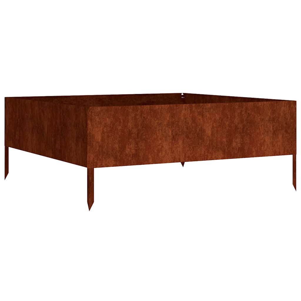 Градинска повдигната леха 100x100x41 см кортенова стомана - VL824516 - Thumbnail 2