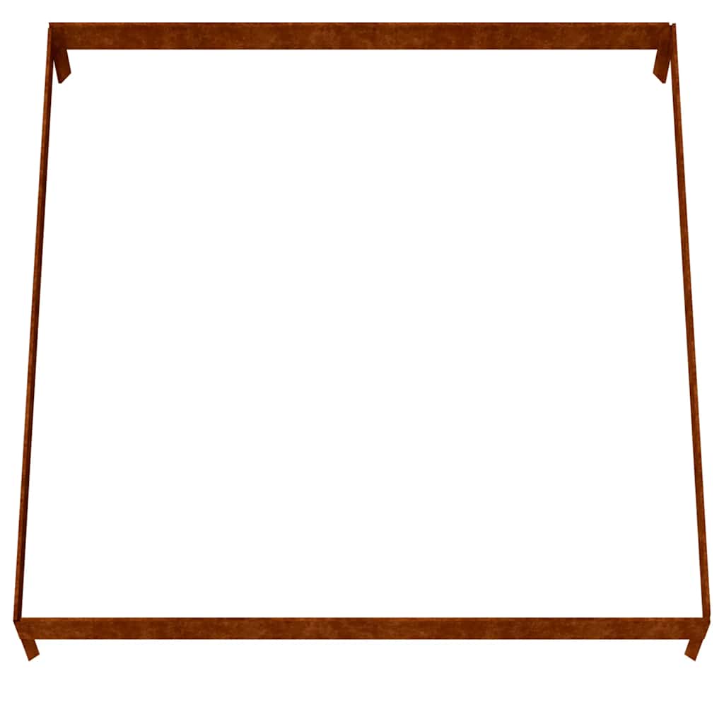 Градинска повдигната леха 100x100x18,5 см кортенова стомана - VL824513 - Image 5