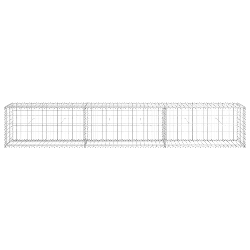 Габионна стена с капаци, поцинкована стомана, 300x50x50 см - VL143591 - Thumbnail 5