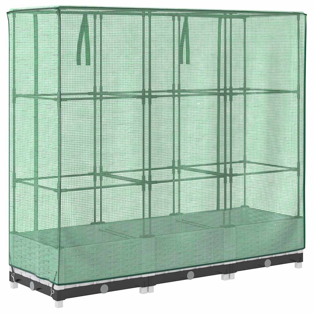 Повдигнато легло с оранжерия калъф, ратанов вид, 120x40x123 см - VL4015839 - Image 6