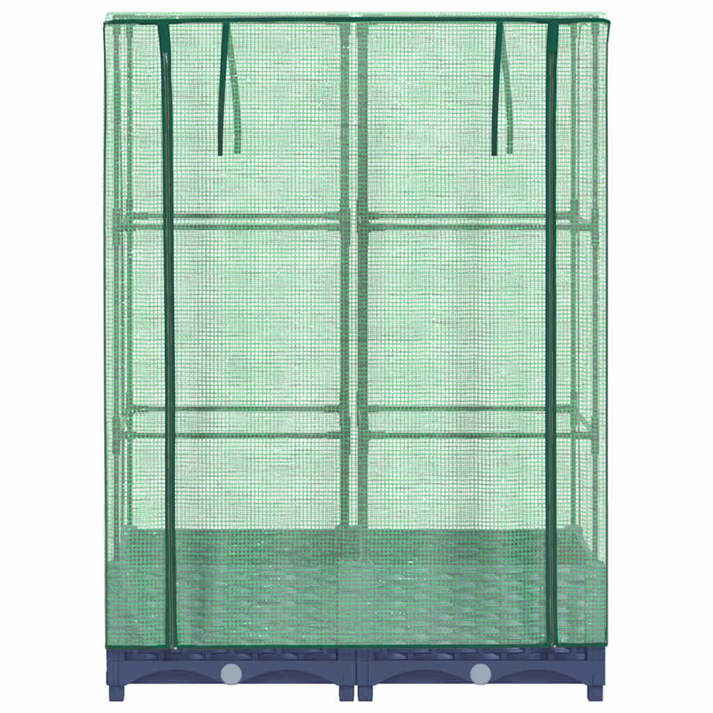 Повдигнато легло с оранжерия калъф, ратанов вид, 80x40x123 см - VL4015824 - Thumbnail 4