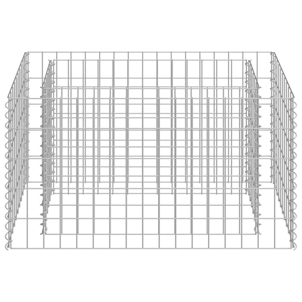 Габион повдигната леха, поцинкована стомана, 90x50x50 cм - VL143569 - Thumbnail 5