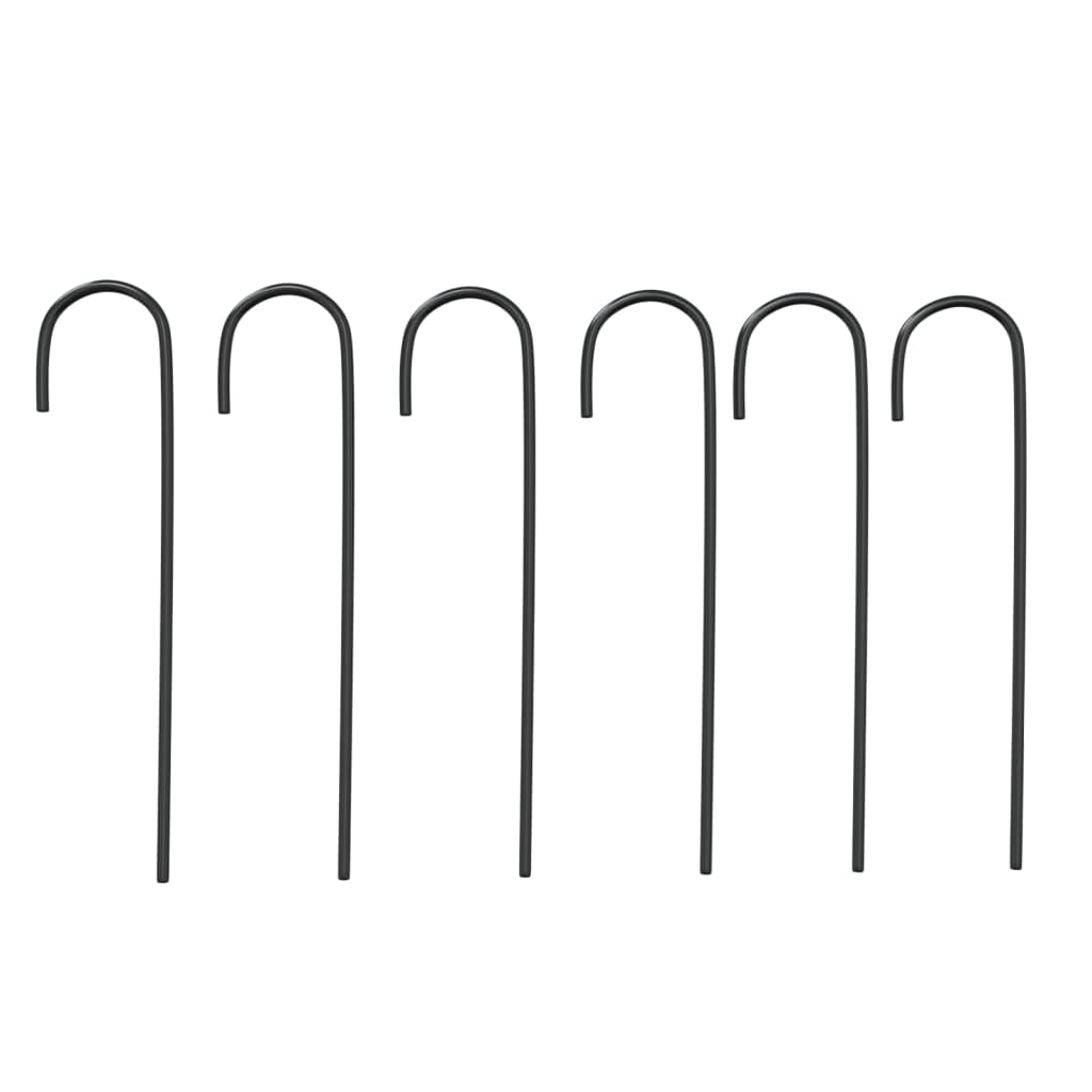 Градинска арка, черна, Ø180x255 см, стомана - Thumbnail 7