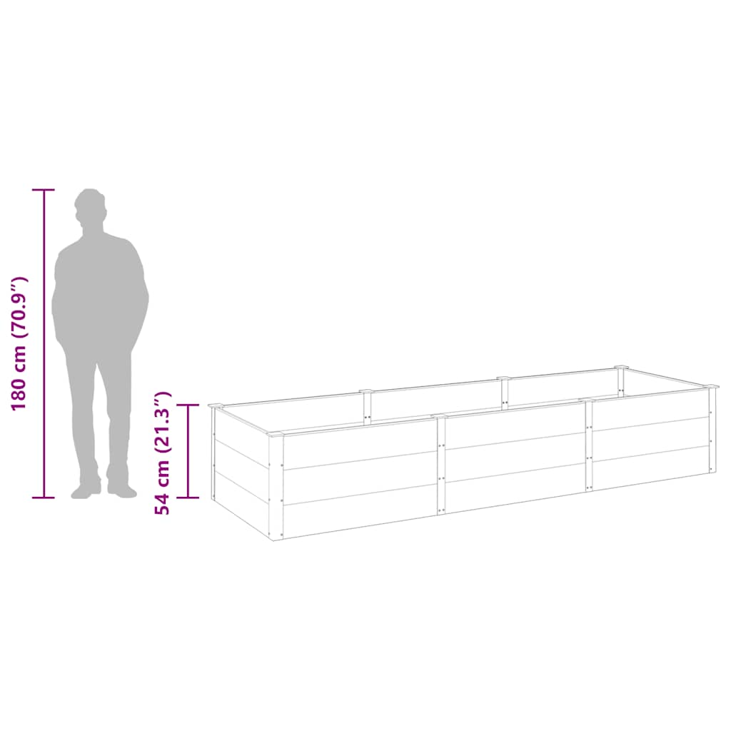 Градинска повдигната леха, сива, 300x100x54 см, WPC - VL318101 - Image 8