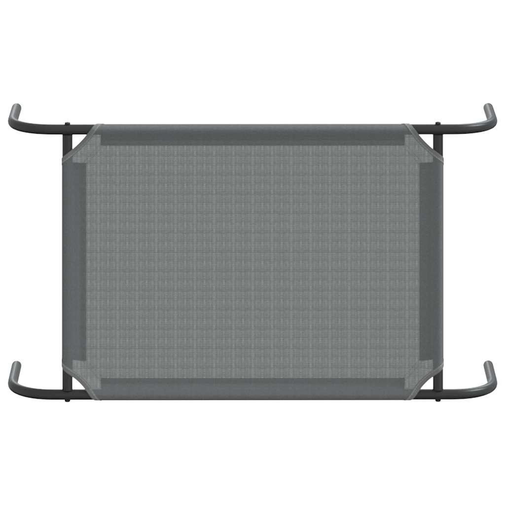 Повдигнато легло за кучета сиво 90x50x20 cm Текстилен и стомана - VL42000842 - Image 6