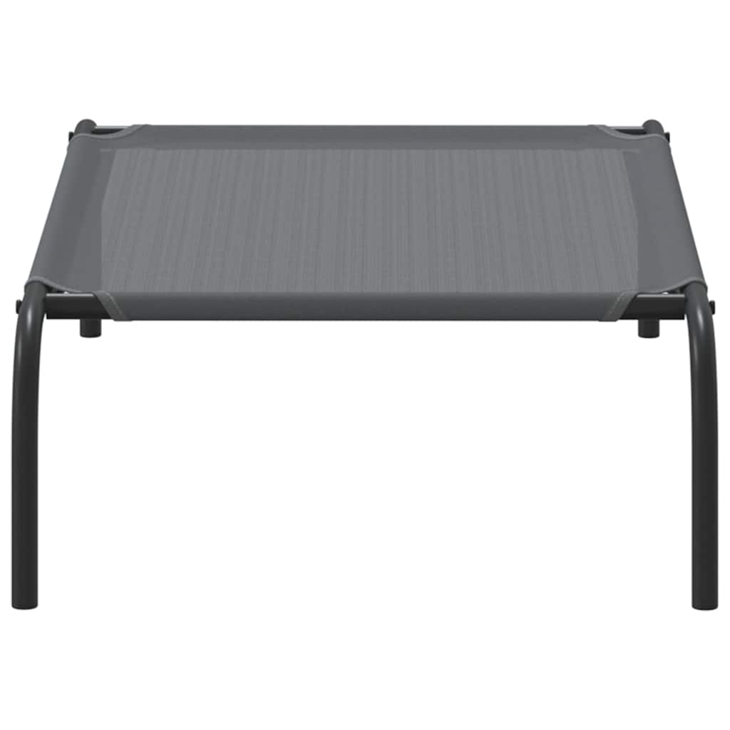 Повдигнато легло за кучета сиво 90x50x20 cm Текстилен и стомана - VL42000842 - Image 5