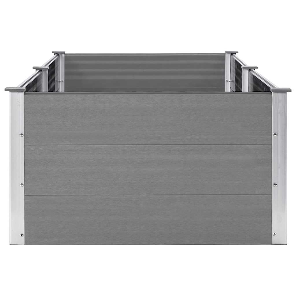 Градинска повдигната леха, 250x100x54 см, WPC, сива - VL49059 - Thumbnail 5