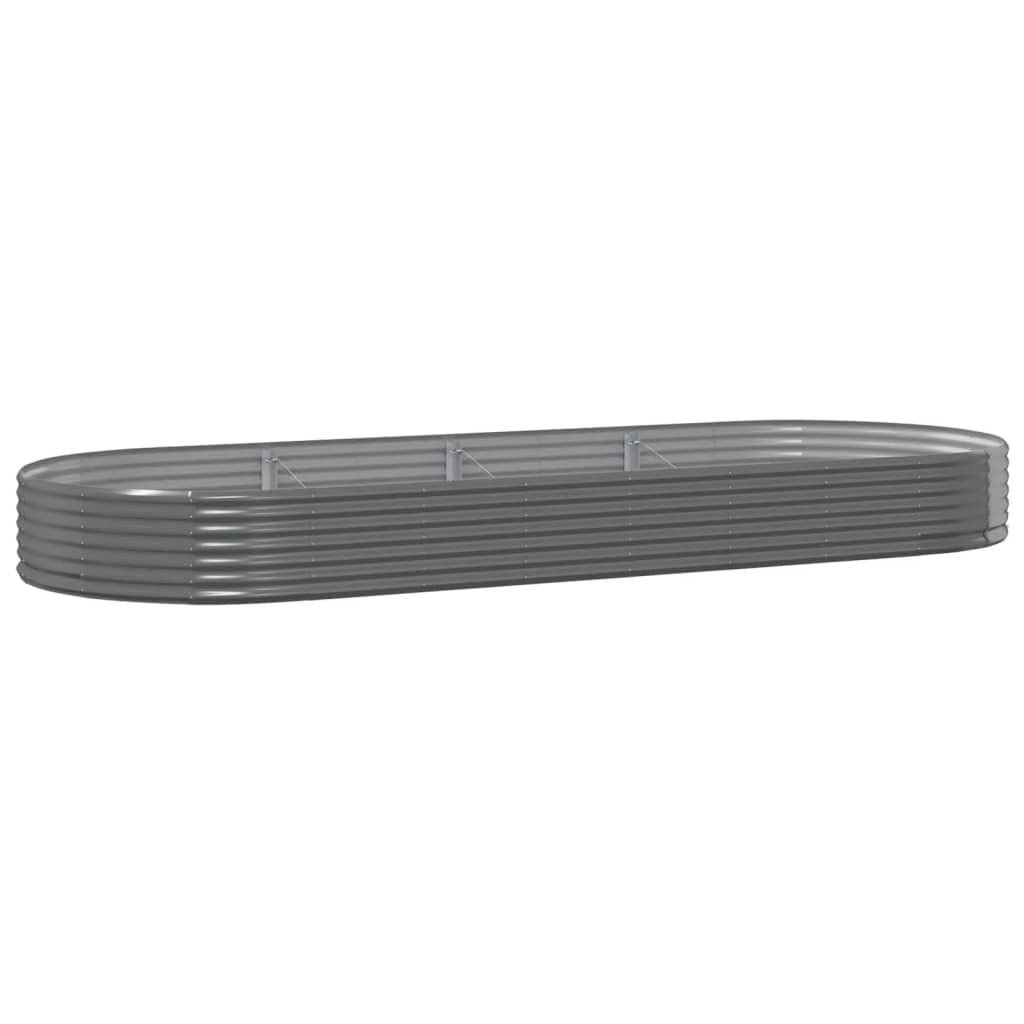 Градинска повдигната леха поцинкована стомана сиво - VL319034 - Image 2