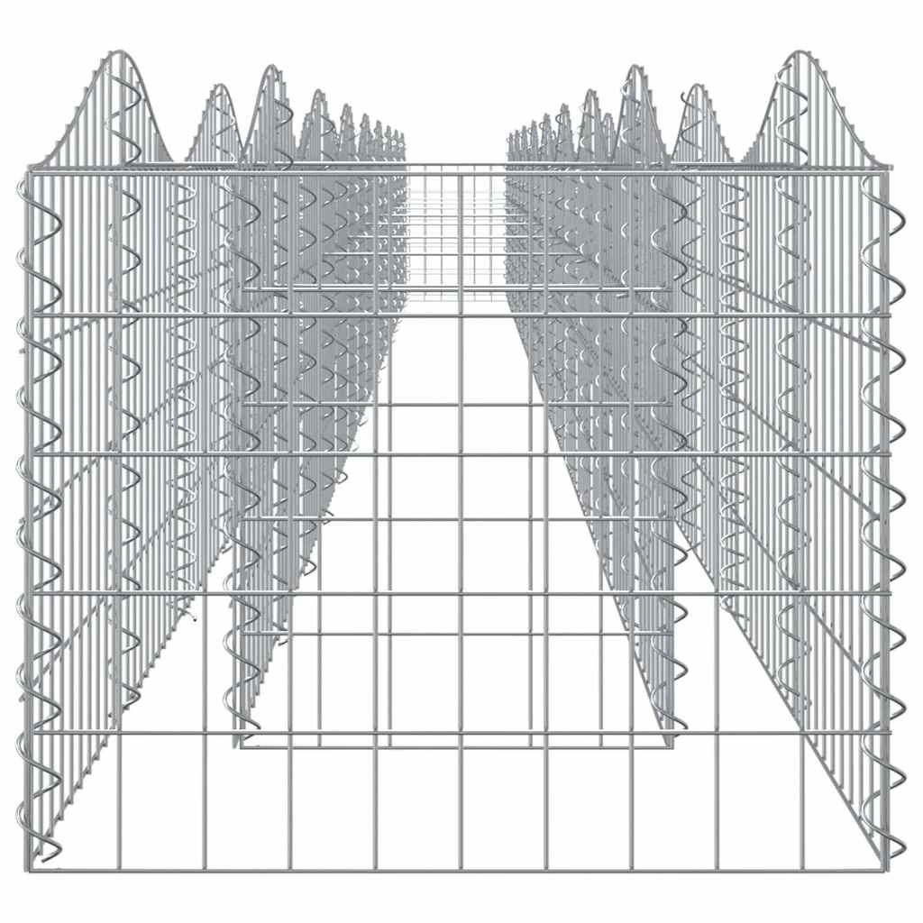 Извит габион повдигната леха 800x50x50 см поцинковано желязо - VL153545 - Thumbnail 4