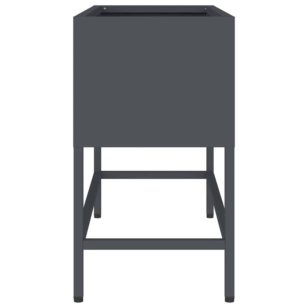 Повдигната градинска саксия Антрацит 60 x 26 x 45 см Стомана - VL865885 - Image 6