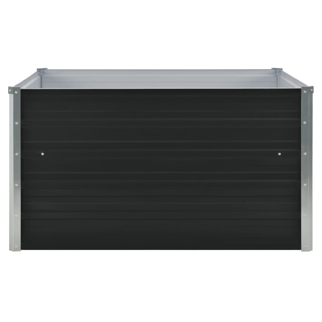 Повдигната леха, 100x100x45 см, поцинкована стомана, антрацит - VL47024 - Thumbnail 3