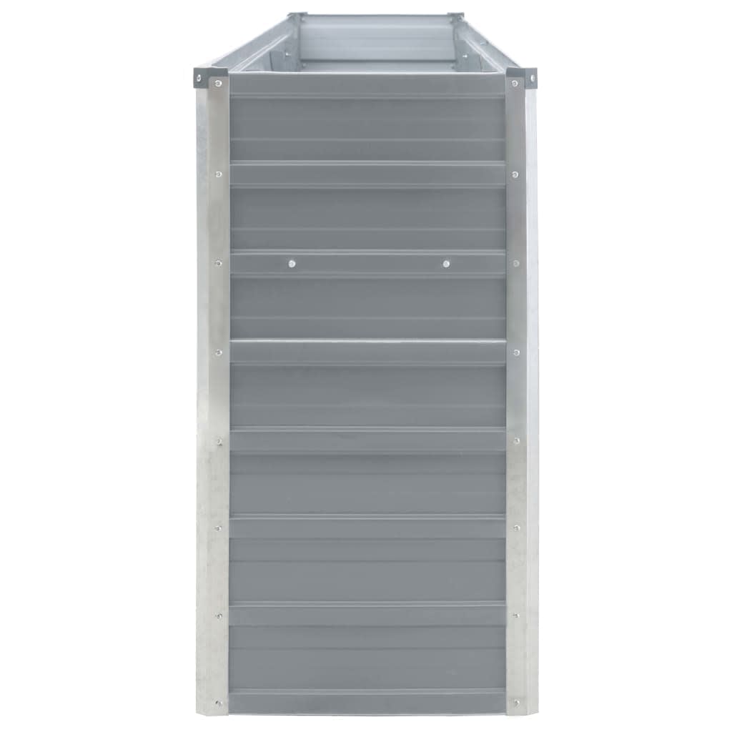 Повдигната леха, 320x40x77 см, поцинкована стомана, сива - VL47048 - Image 4