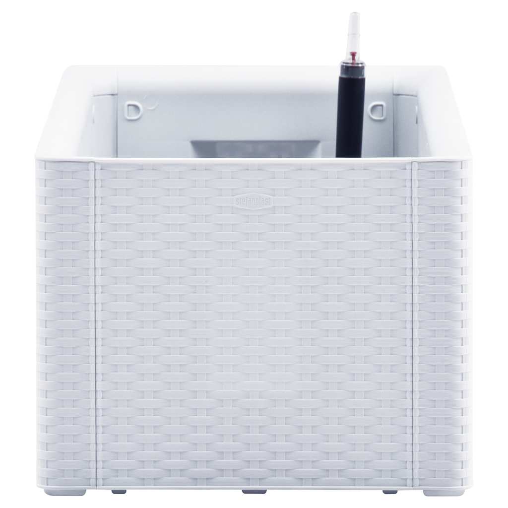 Градинска повдигната леха, самополивна, бяла, 100x43x33 см - VL313959 - Thumbnail 4