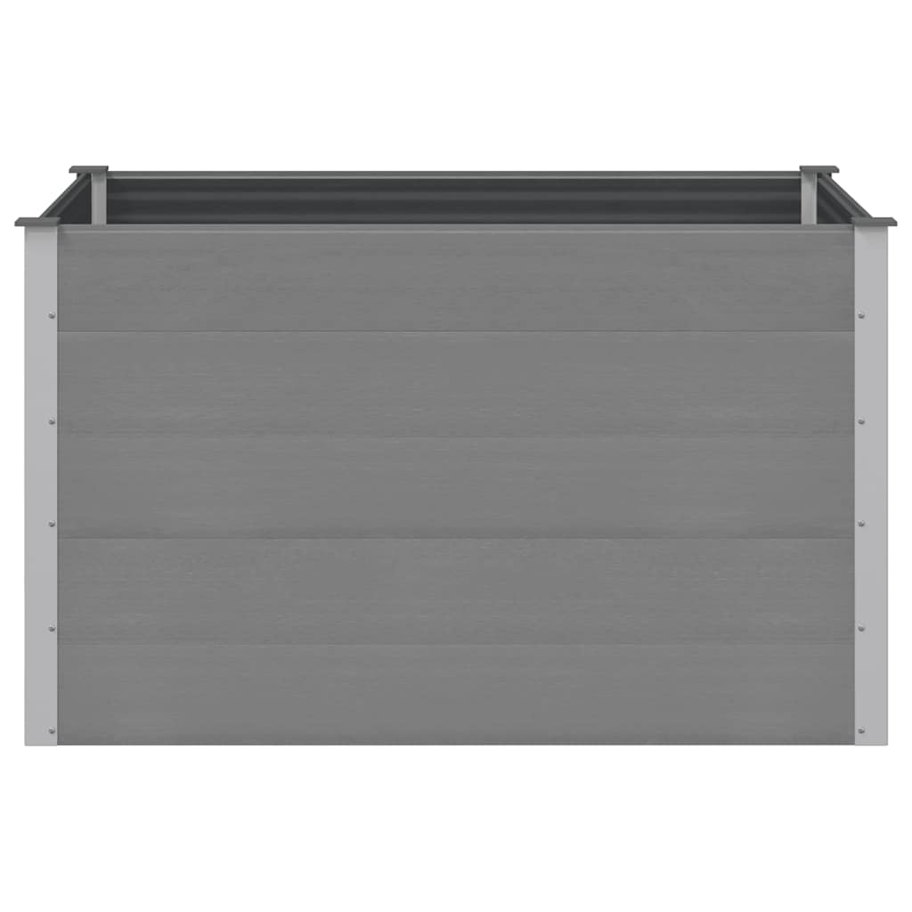 Градинска повдигната леха, WPC, 150x100x91 см, сива - VL43610 - Thumbnail 4