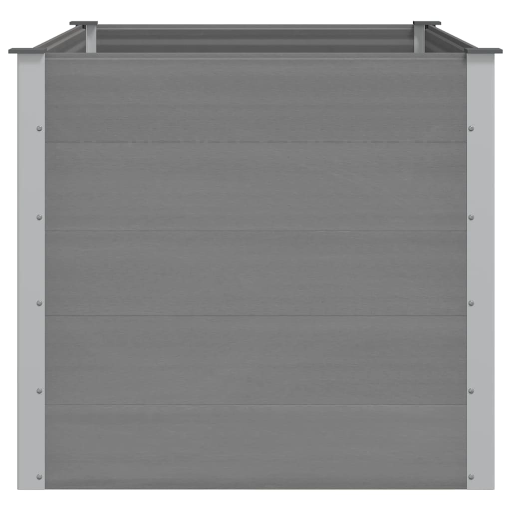 Градинска повдигната леха, WPC, 150x100x91 см, сива - VL43610 - Thumbnail 5