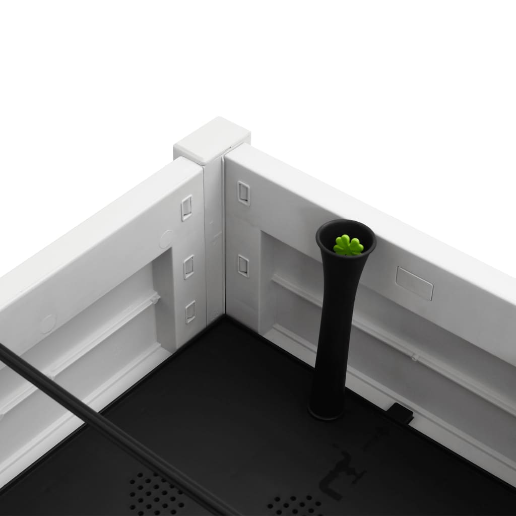 Градинска повдигната леха бяла 110x45x79 см полипропилен - VL364177 - Thumbnail 5