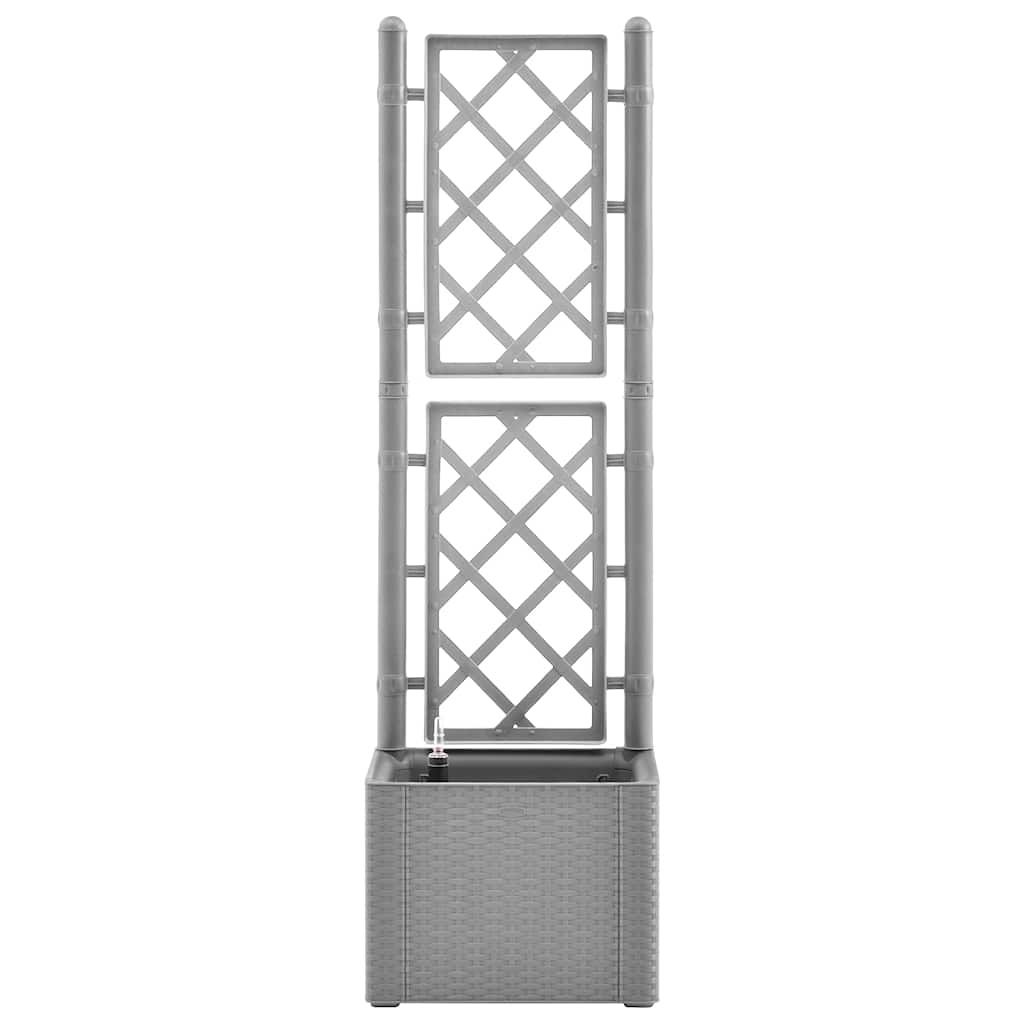 Градинска повдигната леха с решетка, самополивна, сива - VL317577 - Thumbnail 3