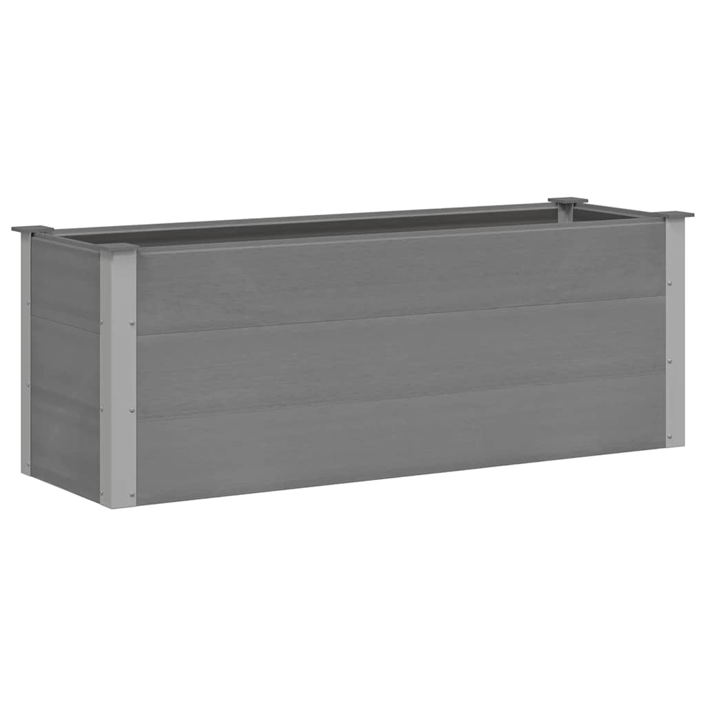 Градинска повдигната леха, WPC, 150x50x54 см, сива - VL43607 - Image 2