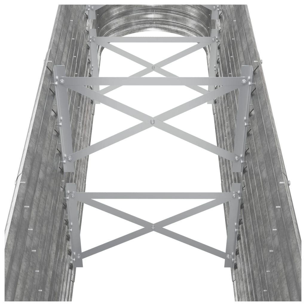 Градинска повдигната леха поцинкована стомана сребрист - VL318907 - Image 5