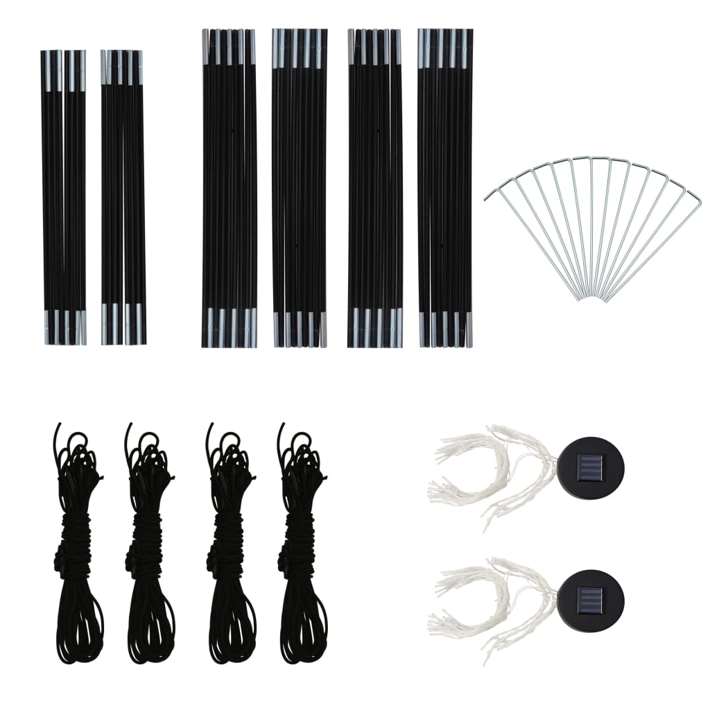 Парти шатра с LED и 4 стени, 3,6x3,6x2,3 м, камуфлаж - VL93078 - Thumbnail 12