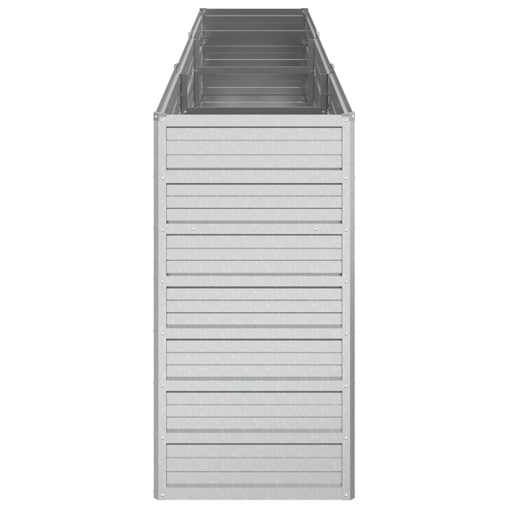 Повдигната градинска леха, 240x40x77 см, стомана, сребриста - VL316887 - Thumbnail 5