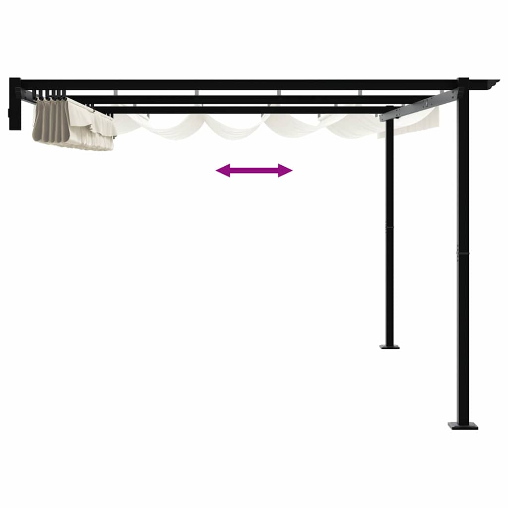 Шатра Крем 400 x 300 x 200 см Полиестер - VL4003974 - Thumbnail 9