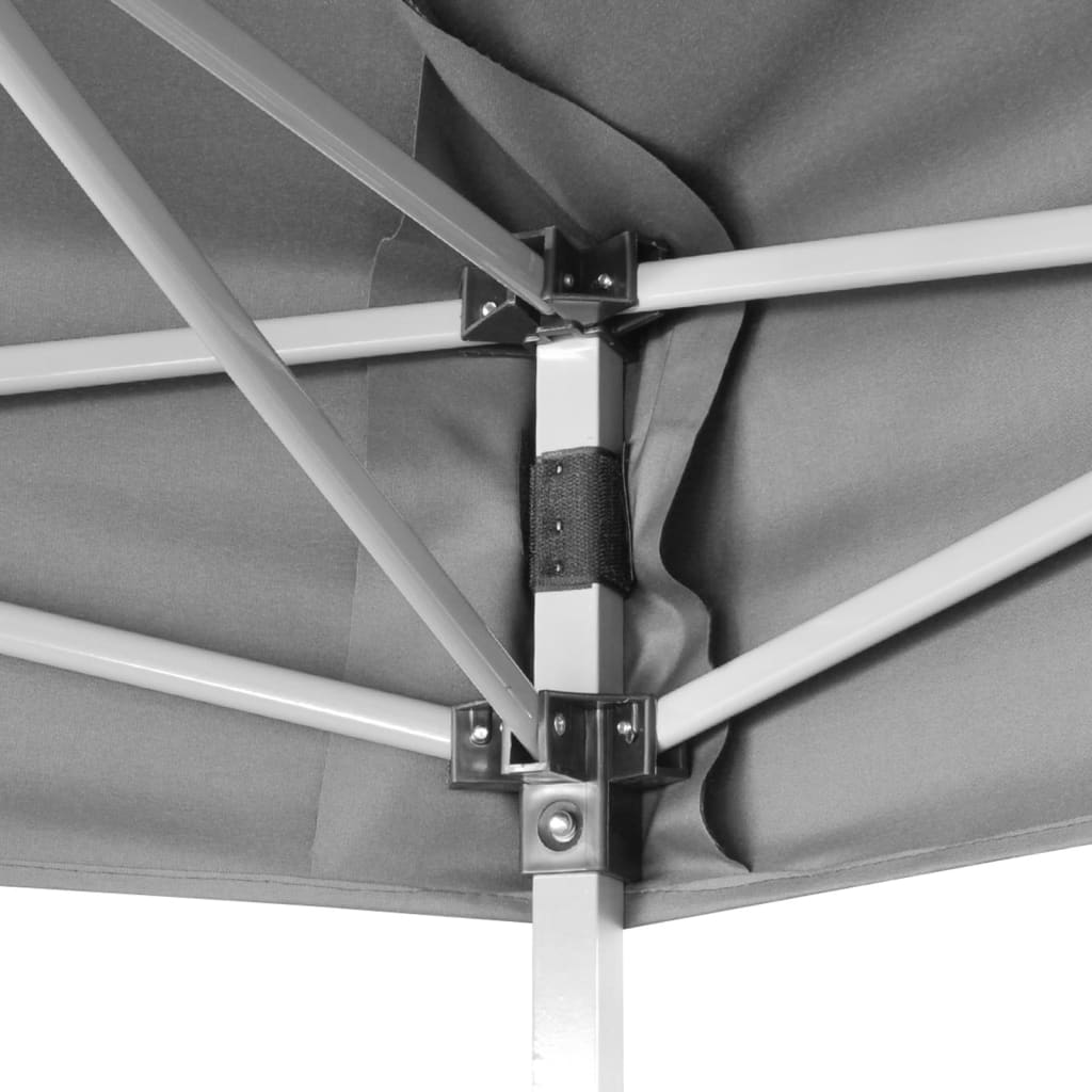 Шестоъгълна pop-up сгъваема шатра, сива, 3,6x3,1 м - VL42108 - Thumbnail 5