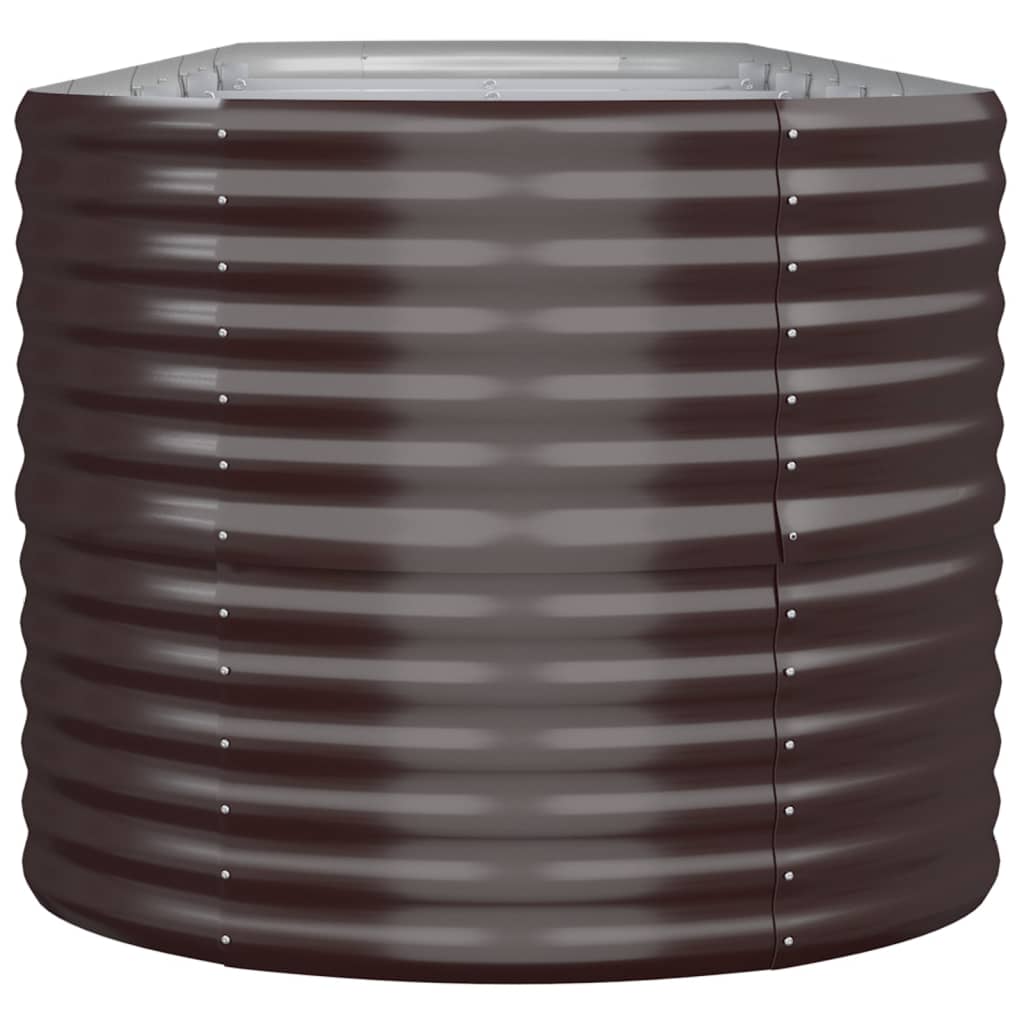 Градинска повдигната леха поцинкована стомана кафяво - VL318970 - Image 4