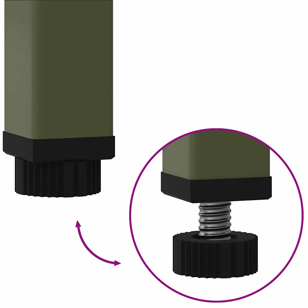 Повдигната градинска саксия Маслиненозелен 100 x 26 x 82 см - VL865879 - Thumbnail 9