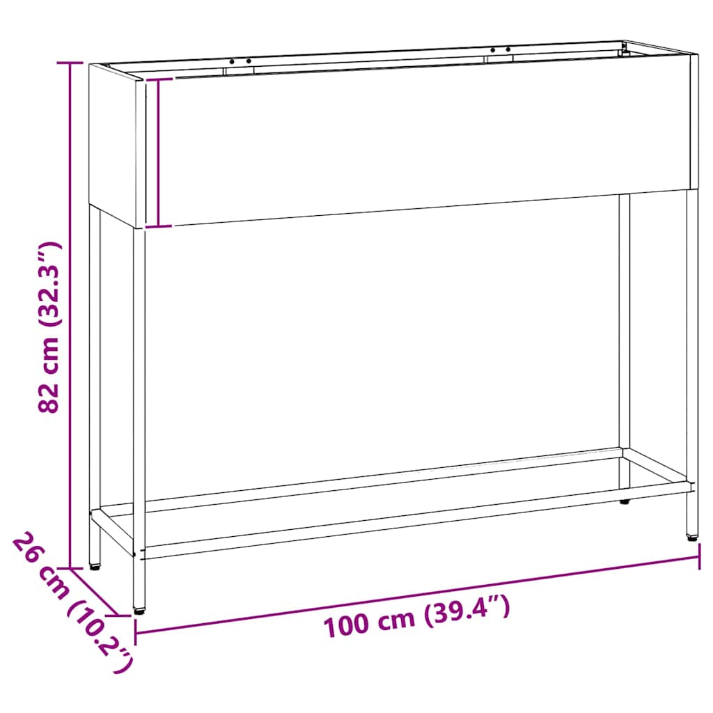 Повдигната градинска саксия Маслиненозелен 100 x 26 x 82 см - VL865879 - Thumbnail 12