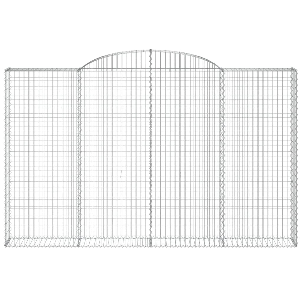 Габионни кошници арка 2 бр 300x30x180/200 см поцинковано желязо - VL3146593 - Thumbnail 4