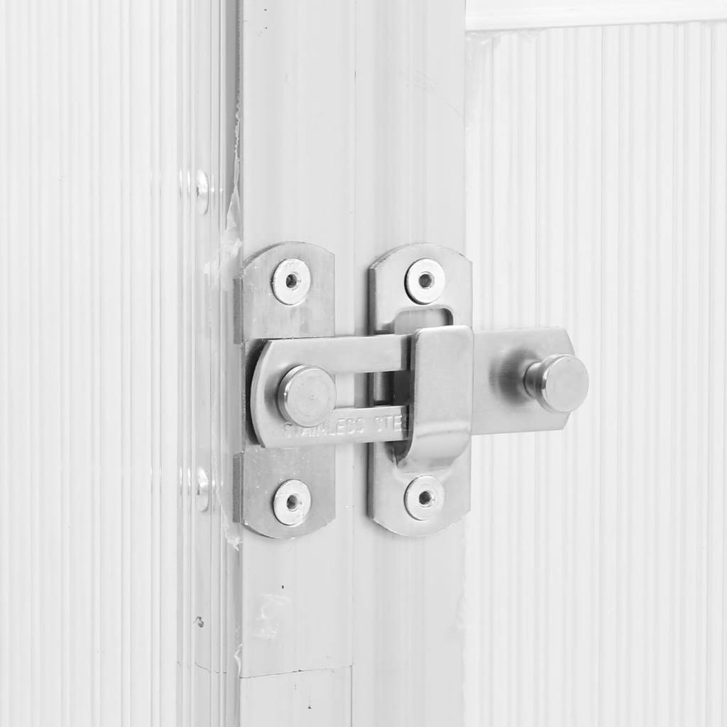 Оранжерия с основа рамка сребрист 224x169x202 см алуминий - Thumbnail 7