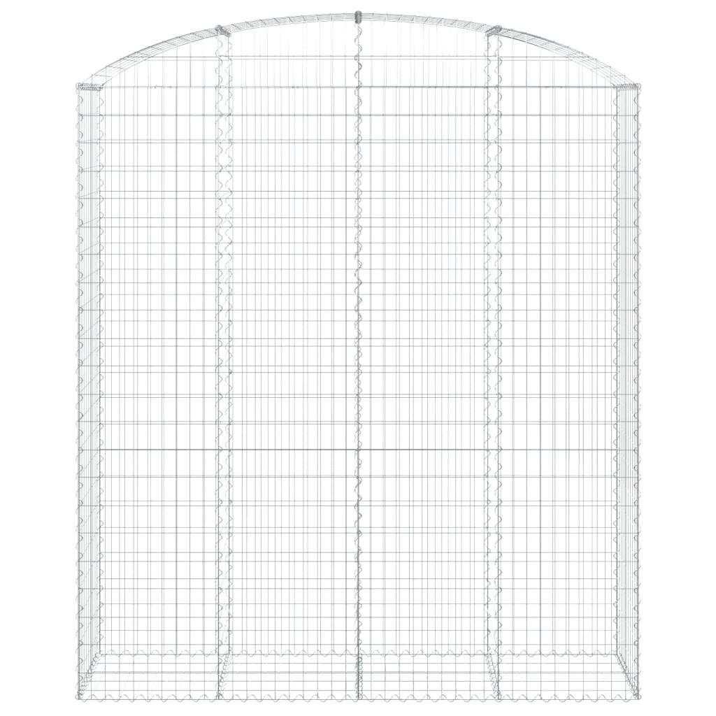 Дъговидна габионна кошница 200x50x220/240 см поцинковано желязо - VL153481 - Image 3